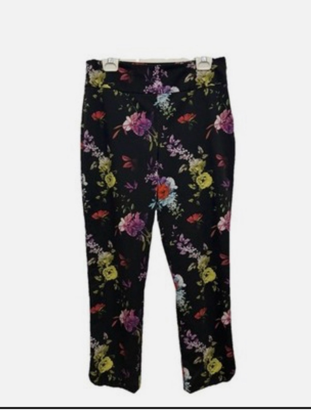 Joseph Ribkoff Black Floral Ponte Pants 12